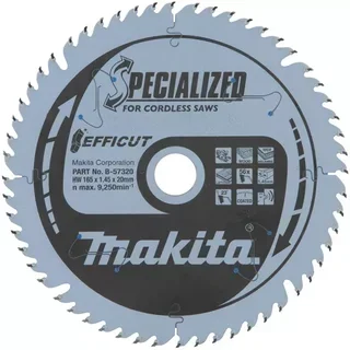 Lame carbure MAKITA Efficut Ø165mm 56 dents bois MDF B-57336