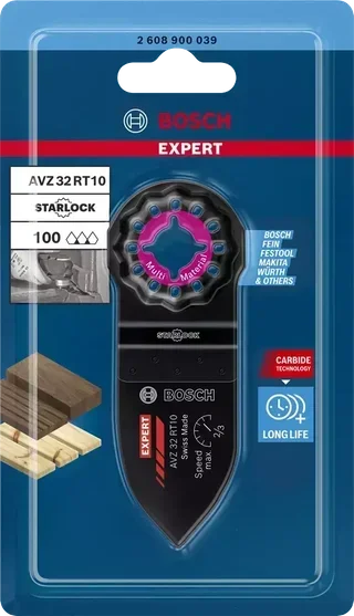 Lame ponçage carbure Bosch AVZ32RT10 32x50mm bois parquet