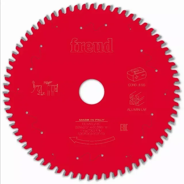 Lame scie circulaire FREUD aluminium cuivre laiton plastique scie onglet F03FS09