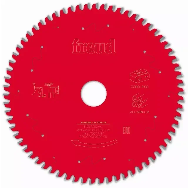 Lame scie circulaire FREUD aluminium cuivre laiton plastique scie onglet F03FS09