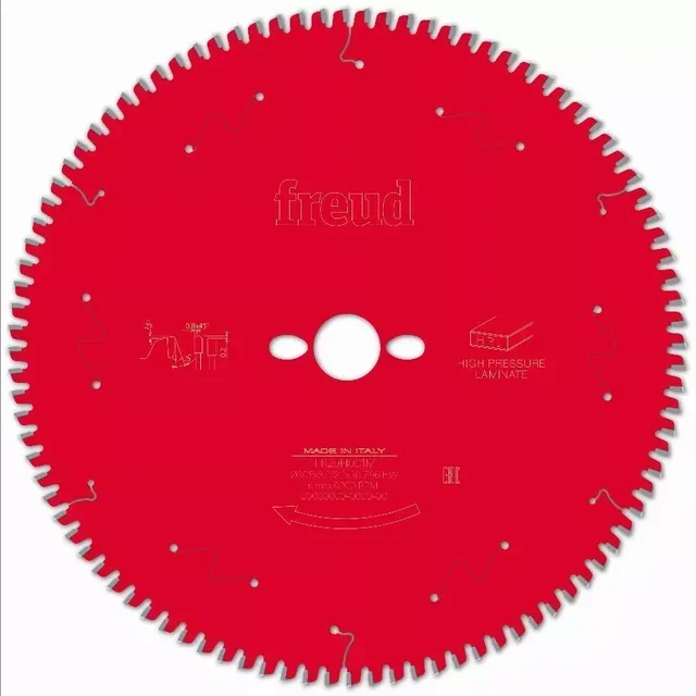 Lame scie circulaire FREUD panneaux mélaminés HPL coupe onglet F03FS