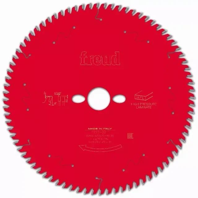 Lame scie circulaire FREUD panneaux mélaminés HPL résines agglomérées scie sur table F03FS