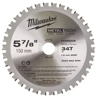 Lame scie circulaire MILWAUKEE métal Ø150 mm 34 dents carbure