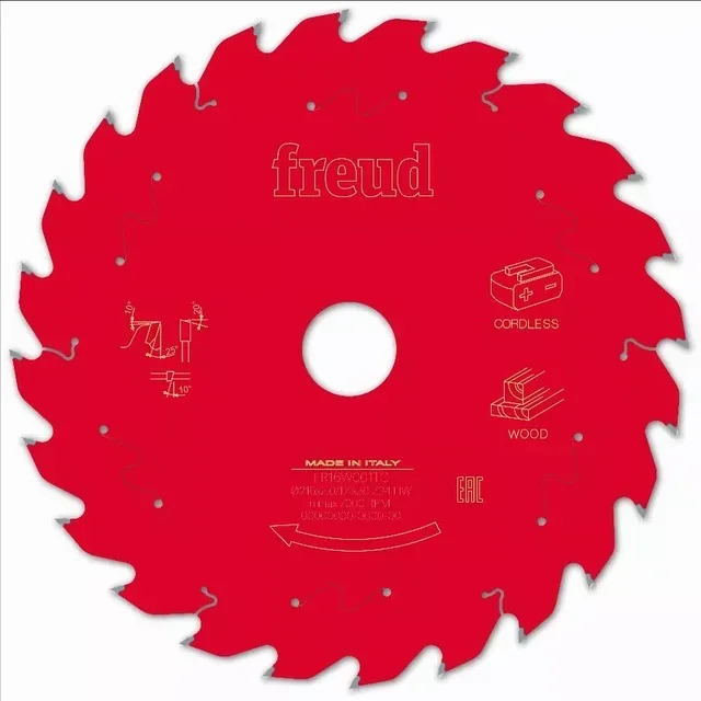 Lame scie circulaire 216mm 24 dents Freud F03FS10070 carbure TiCo bois