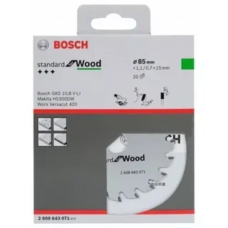 Lame scie circulaire Bosch Optiline Wood Ø85mm 20 dents bois