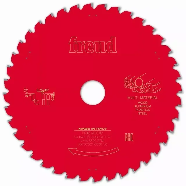 Lame scie circulaire FREUD Ø216mm 30mm 40 dents carbure TiCo bois