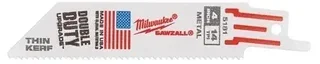 Lame scie sabre Milwaukee SM 150mm 14 TPI métal fine Kerf lot 5