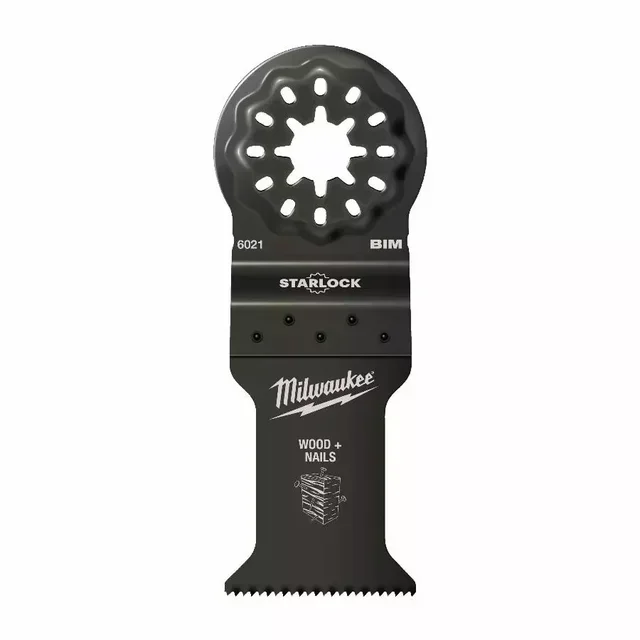 Milwaukee Bi-Metal Multitool Blade Wood with Nails Cut 35x42mm STARLOCK