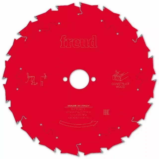 Lame scie circulaire FREUD bois construction palettes clous béton carbure