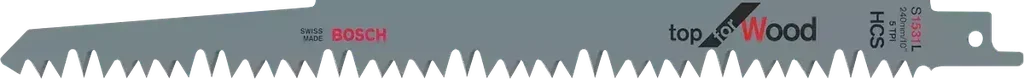 Lames scie sabre Bosch S 1531 L Top for Wood 240 mm bois élagage lot 25