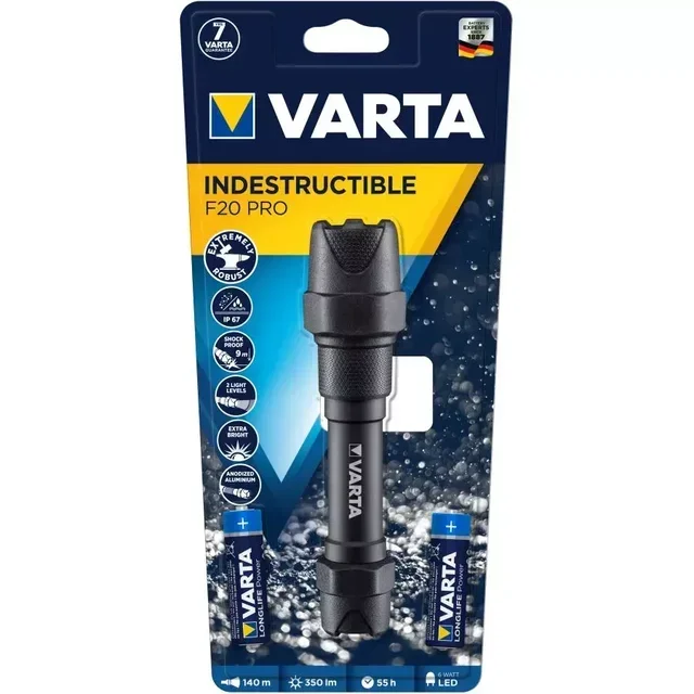 Torcia LED VARTA PRO F20 Indistruttibile 350 Lumen Impermeabile IP67