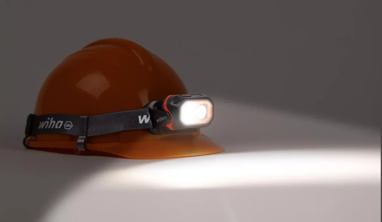 Lampada Frontale LED Wiha 45700 500 Lumen Rilevamento Movimento IPX6 Cantiere