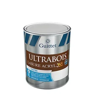 Lasure acrylique GUITTET 365 Ultrabois Incolore 1L - protection bois extérieur