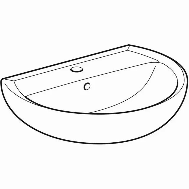 Lavabo Bastia GEBERIT 501.605.00.1 - Vasque Salle de Bain Design Épuré