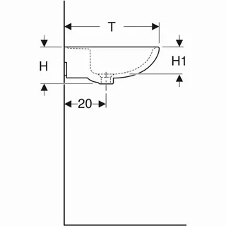 Geberit Bastia 501.605.00.1 Waschbecken - Modernes Minimalistisches Bad Design