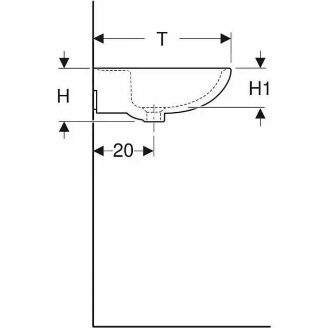 Geberit Bastia 501.605.00.1 Waschbecken - Modernes Minimalistisches Bad Design
