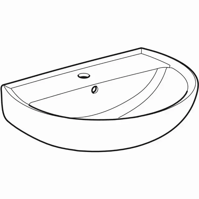 Lavabo Bastia GEBERIT 501.606.00.1 avec équerres de montage et consoles porte-serviettes