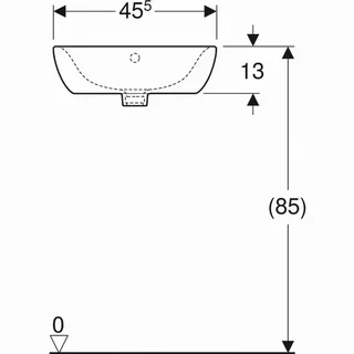 Lavabo ad angolo Bastia GEBERIT compatto per WC