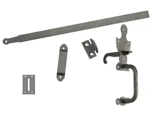 Loquet-poucier complet avec poignée fixe brut n°6 BOURG MERMIER 30 cm