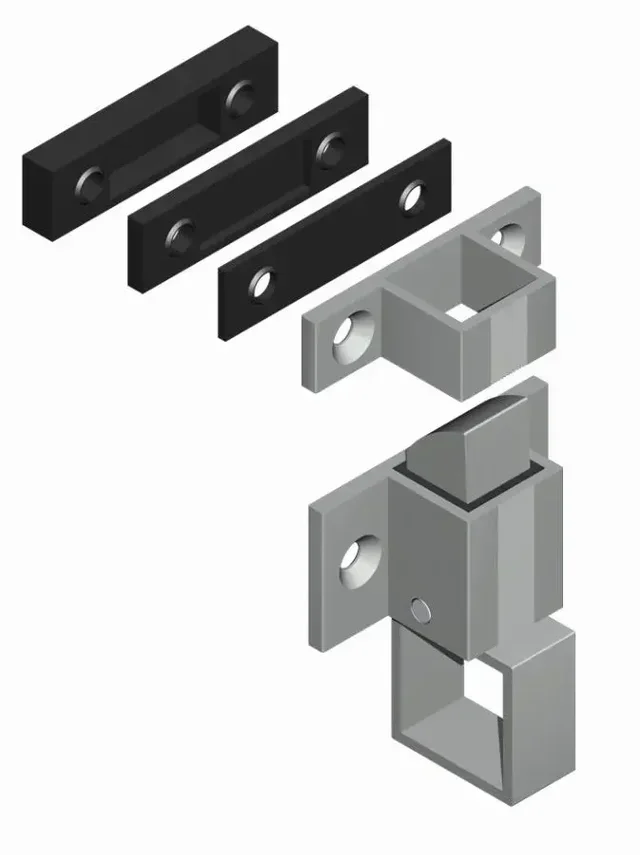 Loqueteau à gâche CROISSE DS gris aluminium 6402