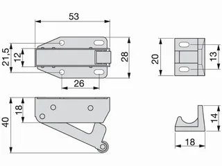 Loqueteau ressort EMUCA Tip Latch zingué 9109005