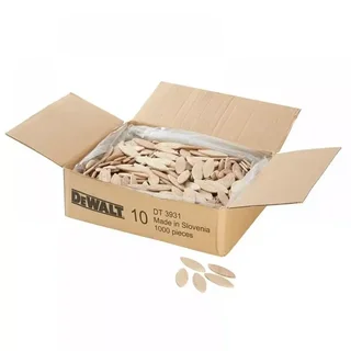 Lot 1000 lamelles plates N°10 DEWALT DT3931 pour fraiseuse à lamelles