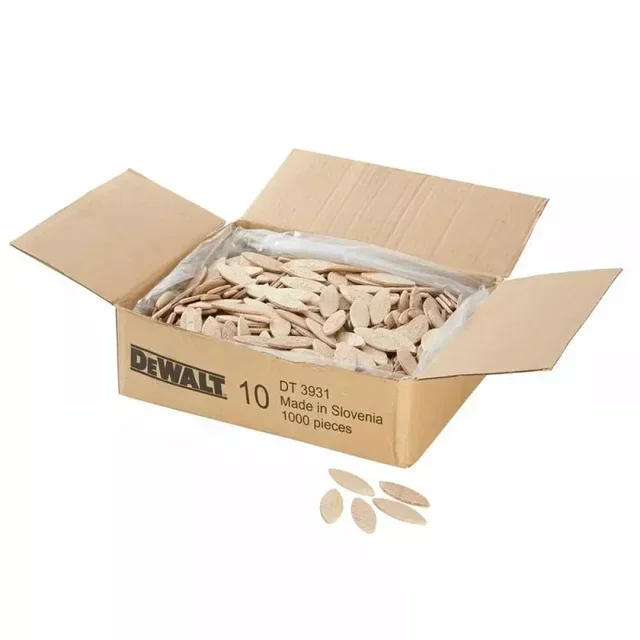 Lot 1000 lamelles plates N°10 DEWALT DT3931 pour fraiseuse à lamelles