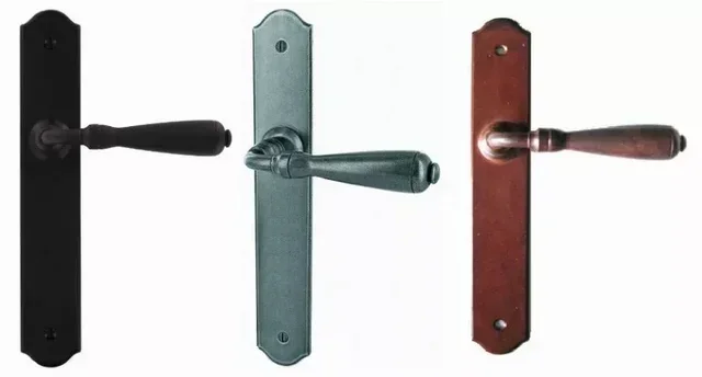 Ensemble poignées porte plaque Espalion BRIONNE 40mm entraxe 195mm