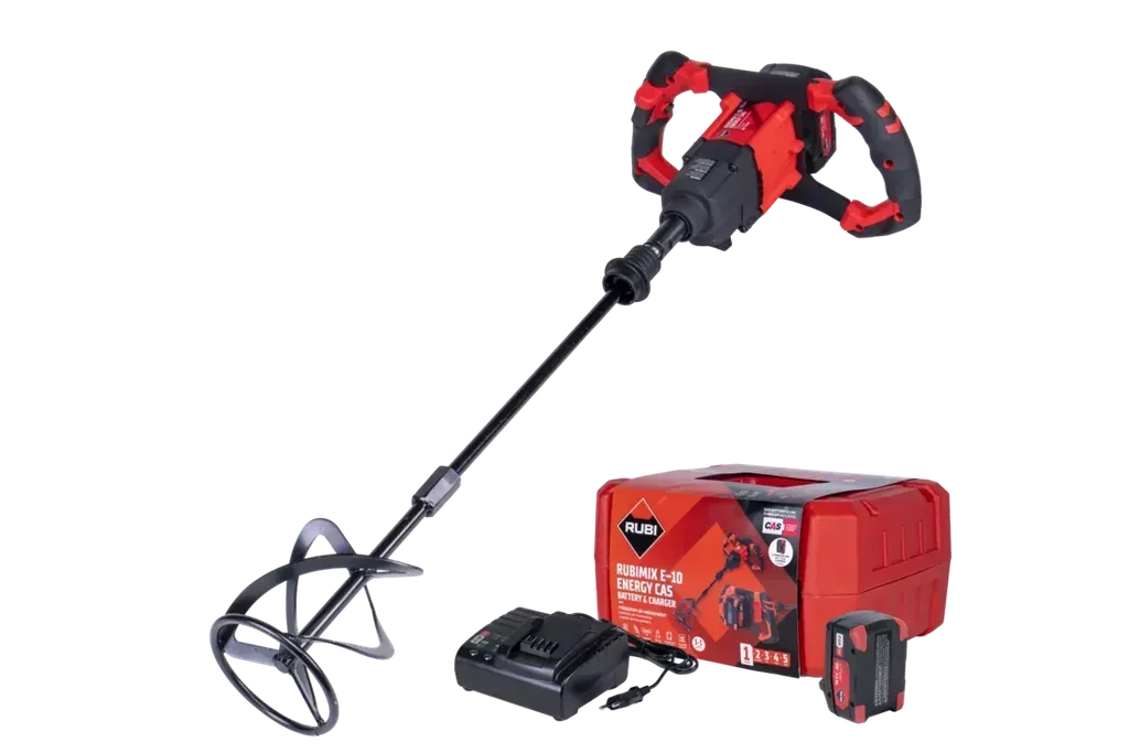 Miscelatore a batteria RUBIMIX E-10 Energy CAS 18V con batteria e valigetta - Ref. 26570