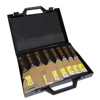 Set de 7 espátulas de pintura americanas de acero inoxidable + cuchillo multiusos ROGER MONDELIN
