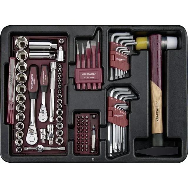 KRAFTWERK 185 Piece Professional Tool Case ABS Aluminium