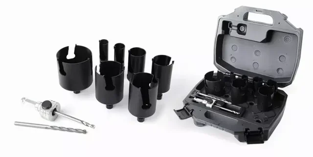 DIAGER Hole Saw Set 10pcs Tungsten Carbide Multi-Material Ø22-68mm Kit