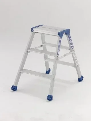 Marchepied Tubesca 3 marches aluminium anodisé hauteur 0,78m sécurisé EN 131