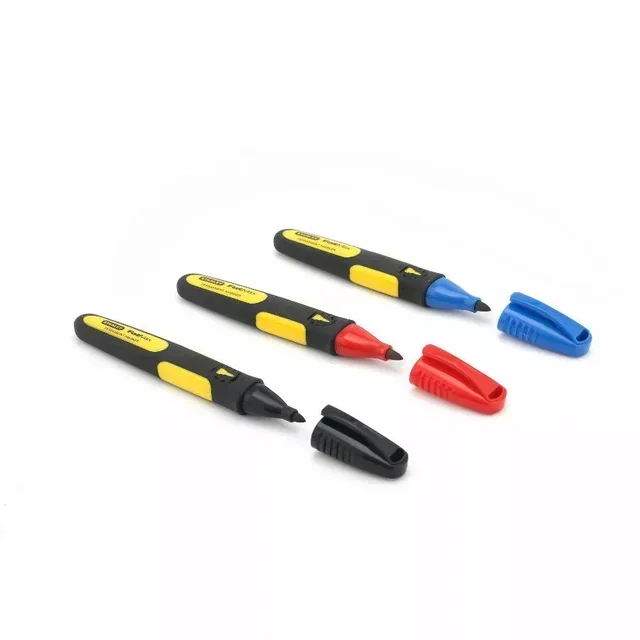 Marcadores Stanley FATMAX Punta Fina 3 Colores Profesional Construcción