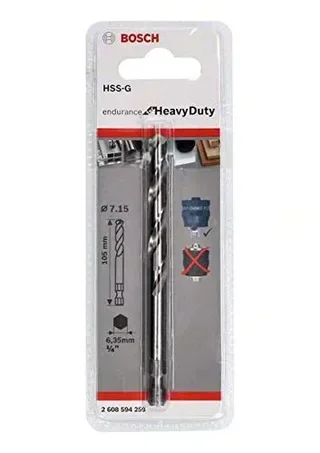 Mèche à centrer Bosch Powerchange HSS-G 105 mm Ø7,15 pour scie cloche