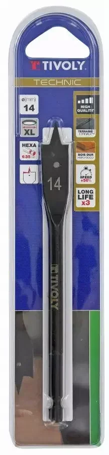 Mèche plate à bois TIVOLY 10802 - Perçage précis bois dur terrasse