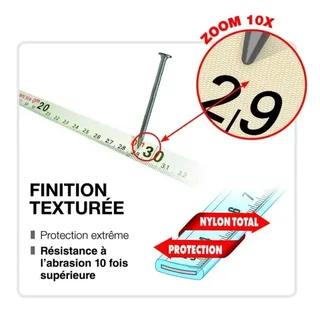 Long steel tape measure Super Action Plus Metrica 50m - patented ergonomic handle, magnetic hook