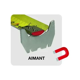 Cinta Métrica Black Bull METRICA 0807 3m Goma Gancho Magnético