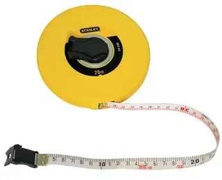 STANLEY Fiberglass Tape Measure 20m x 12.7mm High Precision Construction
