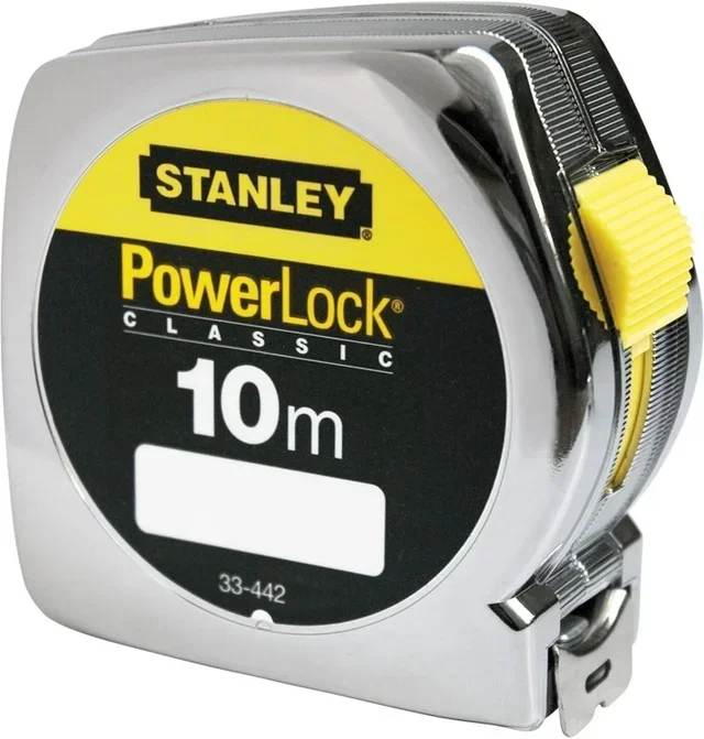 Flessometro STANLEY Powerlock Classic 10m x 25mm Ultracompatto ABS Cromato