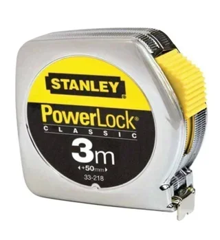 Flessometro Stanley Powerlock Classic 3m x 12,7mm guscio metallico cromato riferimento 1-33-218