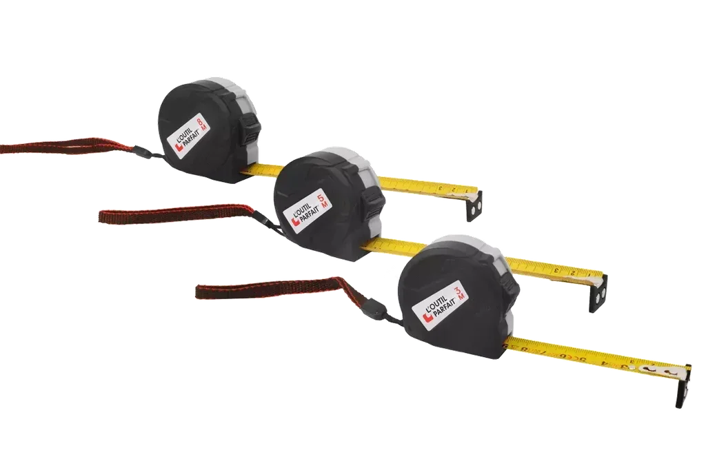 Professionelles Stahlmaßband 3m doppelt skaliert magnetisch