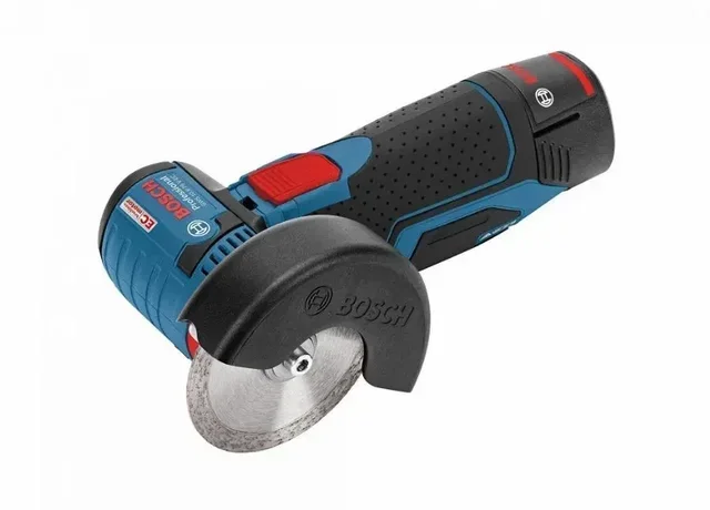 BOSCH GWS 12-76 EC 12V Winkelschleifer mit 2x 2,5Ah Akkus und L-BOXX Koffer