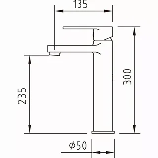 Rubinetto Miscelatore Lavabo Artic Xtreme CLEVER 30cm Eco Cromato