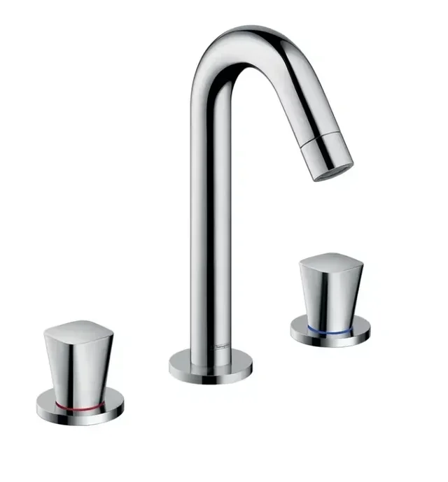 3-Loch Waschtischarmatur mit Zugstangen-Ablaufgarnitur Chrom - Hansgrohe 71133000