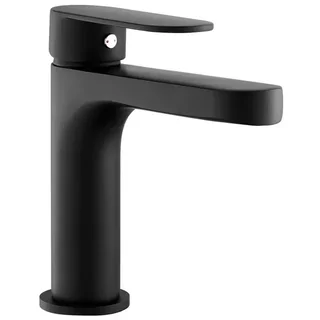 Grifo de Lavabo Negro Mate WOSSA THERMADOR Diseño Minimalista con Desagüe Metálico Ø55mm