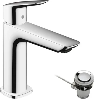 Grifo monomando para lavabo HANSGROHE Fine 110 CoolStart con desagüe automático