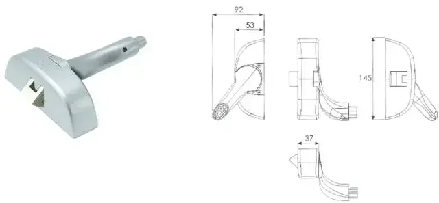 Module antipanique Panama 8012I blanc RAL 9010 - Point de béquille réversible