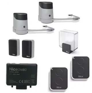 Motorisation portail battant 2,4m NICE HOPPBDKCE - Kit automatisme électrique 250Nm