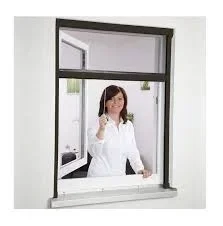 Moustiquaire enroulable verticale aluminium marron 125x145 cm fenêtre New Idea